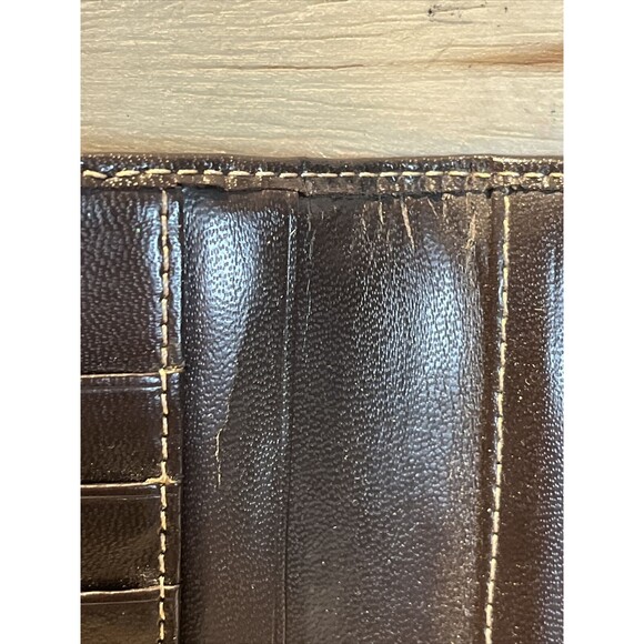 Kenneth Cole Reaction Dark Brown Wallet Snap Credit Card Purse Handbag Clutch - Picture 6 of 7